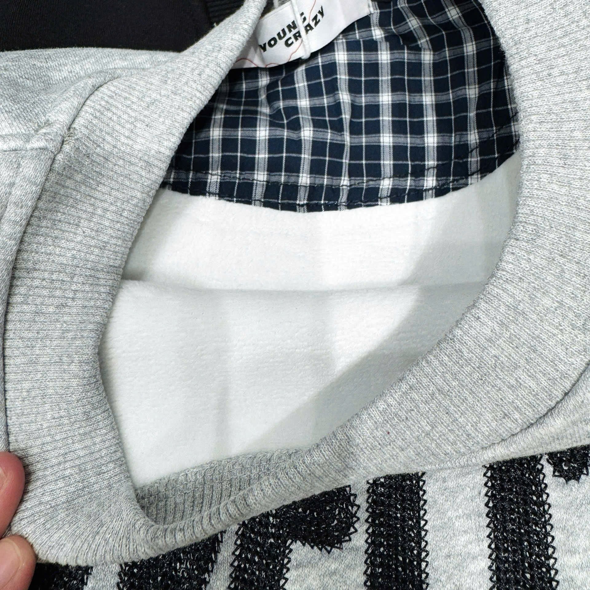  [ẢNH THẬT] Áo Nỉ Dài Tay Nam Thêu Chữ Ngực 3389 