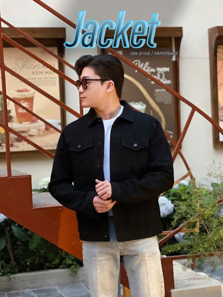  [ẢNH THẬT] Áo Khoác Denim Nam KAF Trơn 25 