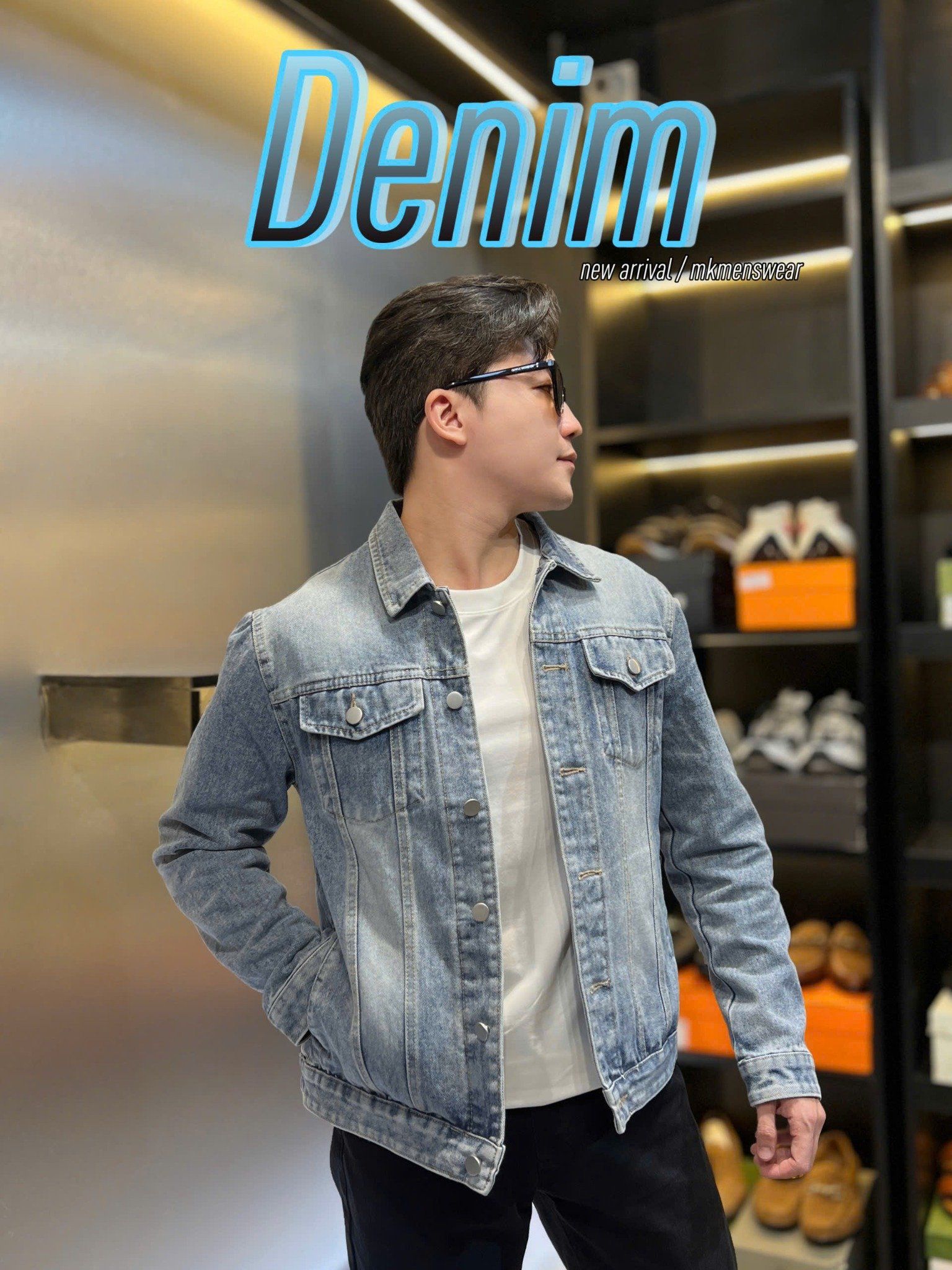  [ẢNH THẬT] Áo Khoác Denim Nam KAF Trơn 25 