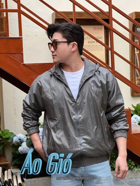  [ẢNH THẬT] Áo Khoác Gió Nam Logo Ngực 25 