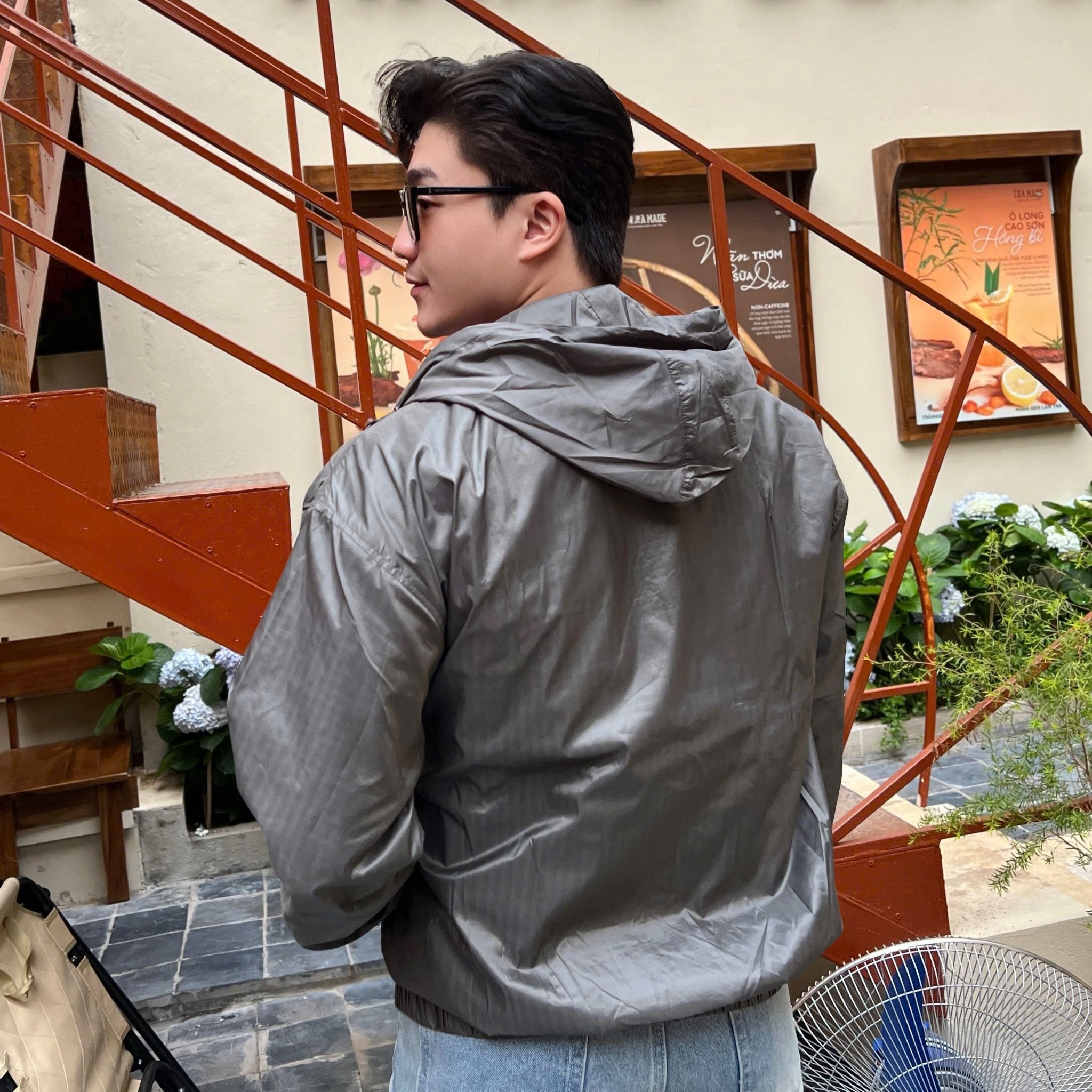  [ẢNH THẬT] Áo Khoác Gió Nam Logo Ngực 25 