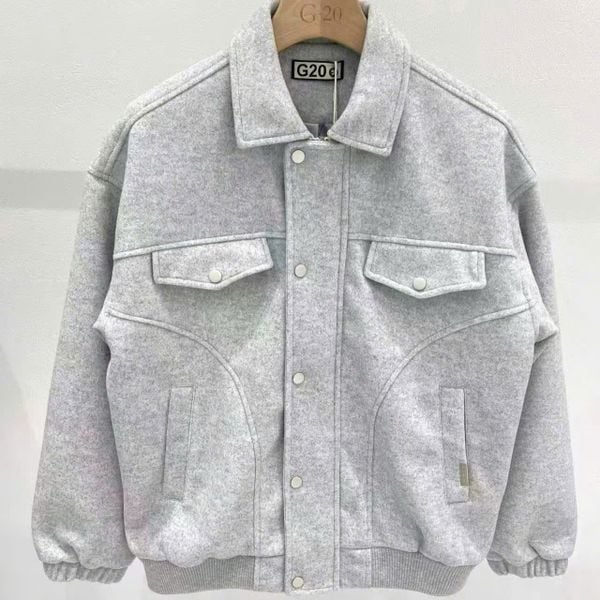  [ẢNH THẬT] Áo Khoác Dạ Nam Trơn Túi Ngực 8089 