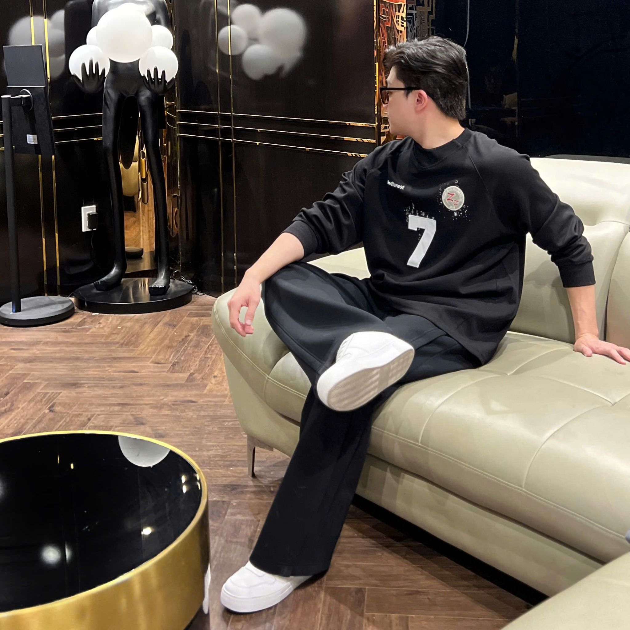  [ẢNH THẬT] Áo Dài Tay Nam Nữ Thêu Số 3360 