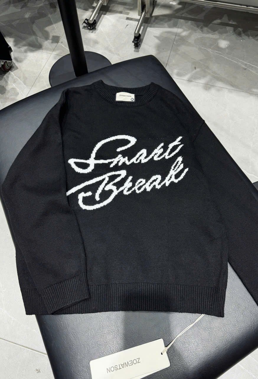  [ẢNH THẬT] Áo Len Dài Tay Nam Nữ Thêu Chữ 5512 