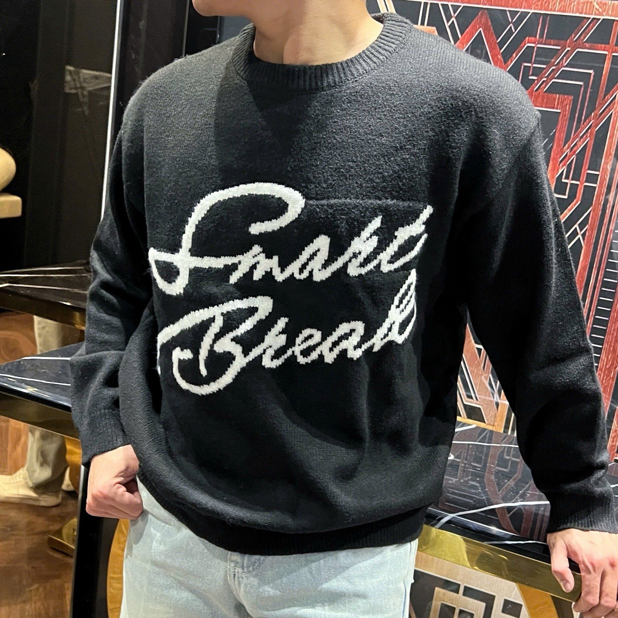  [ẢNH THẬT] Áo Len Dài Tay Nam Nữ Thêu Chữ 5512 