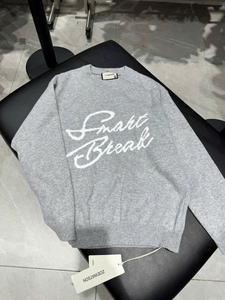  [ẢNH THẬT] Áo Len Dài Tay Nam Nữ Thêu Chữ 5512 