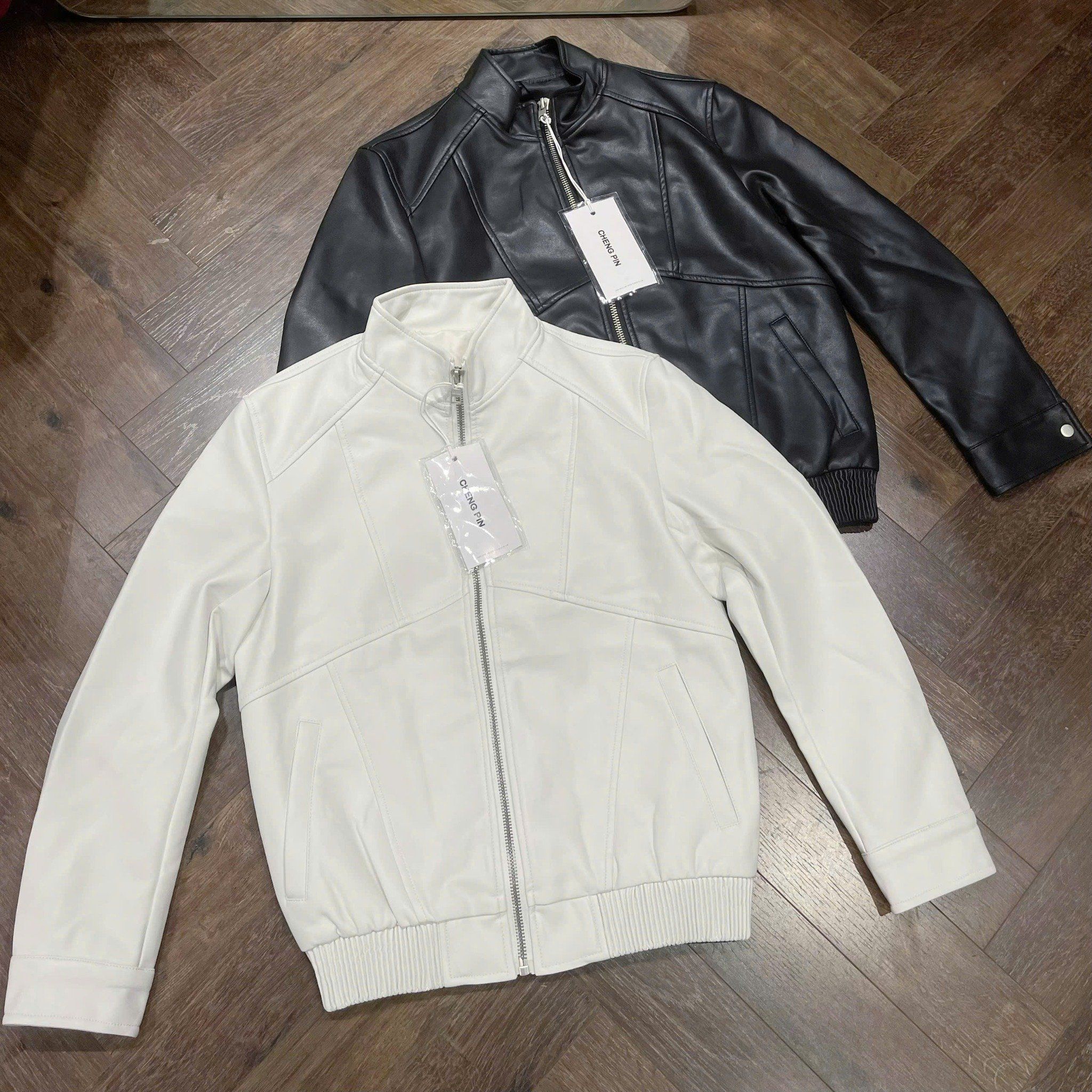  [ẢNH THẬT] Áo Khoác Da Nam Cổ Đứng Khoá Kéo 929 