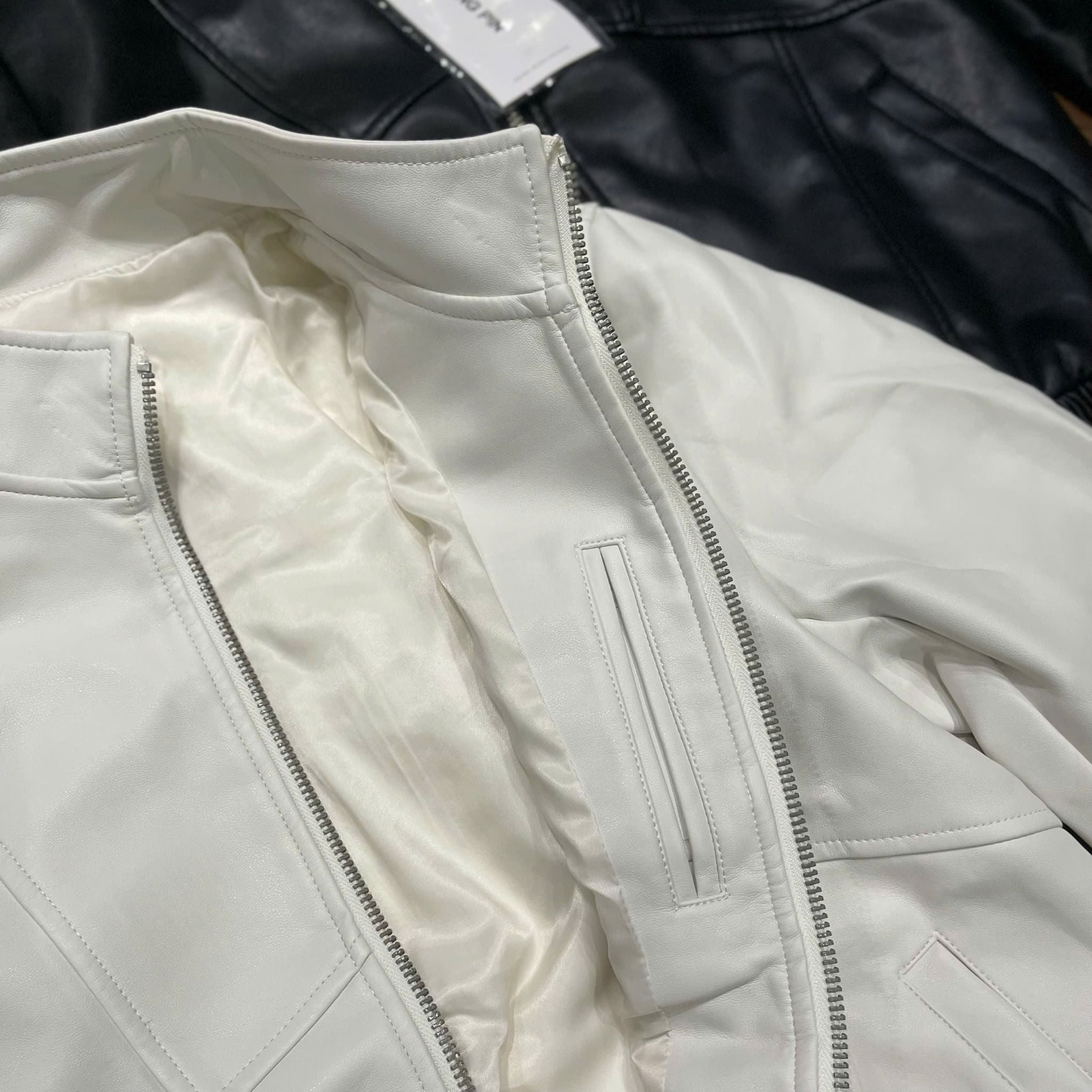  [ẢNH THẬT] Áo Khoác Da Nam Cổ Đứng Khoá Kéo 929 