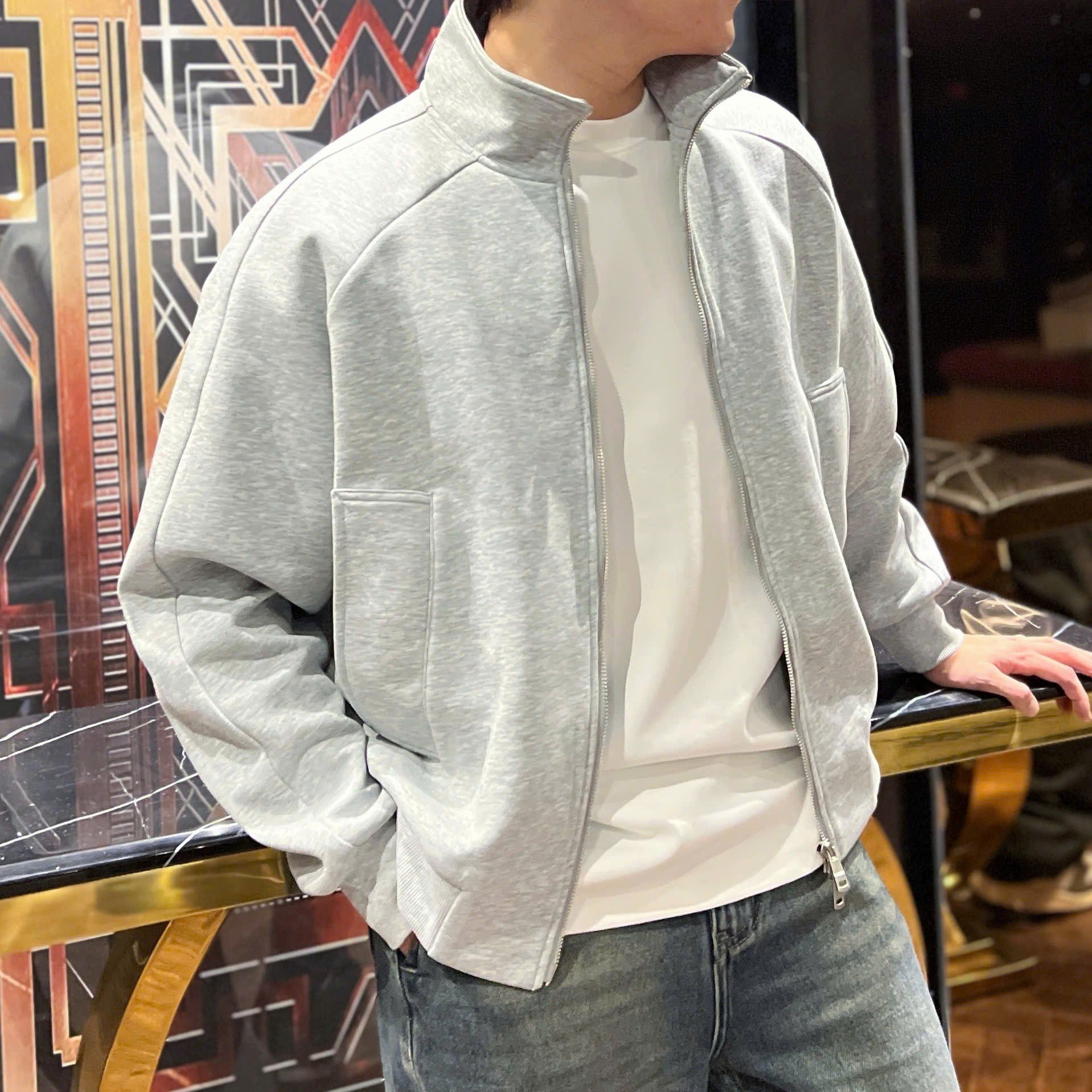  [ẢNH THẬT] Áo Khoác Nỉ Nam Trơn Dài Tay Z5151 