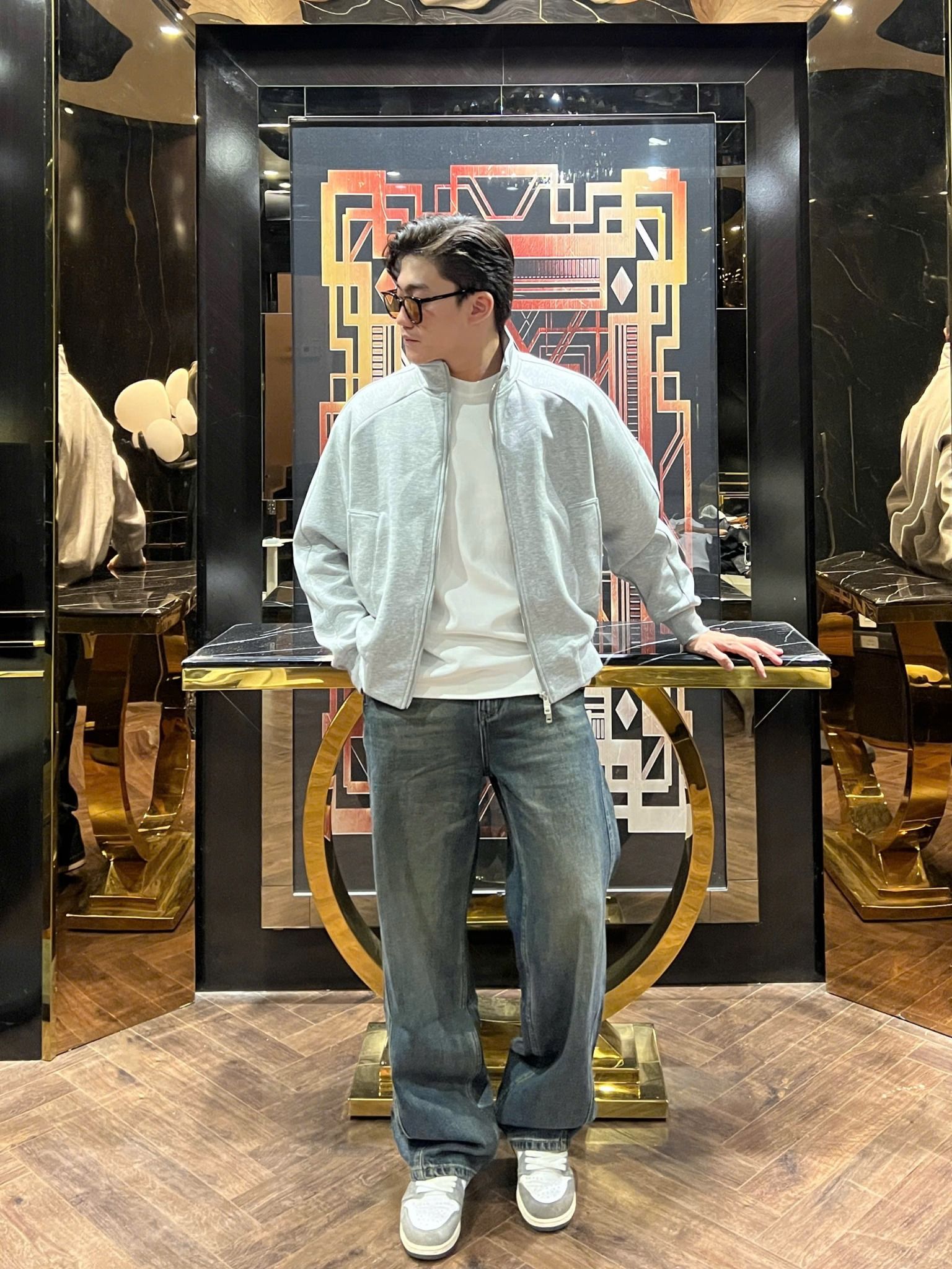  [ẢNH THẬT] Áo Khoác Nỉ Nam Trơn Dài Tay Z5151 