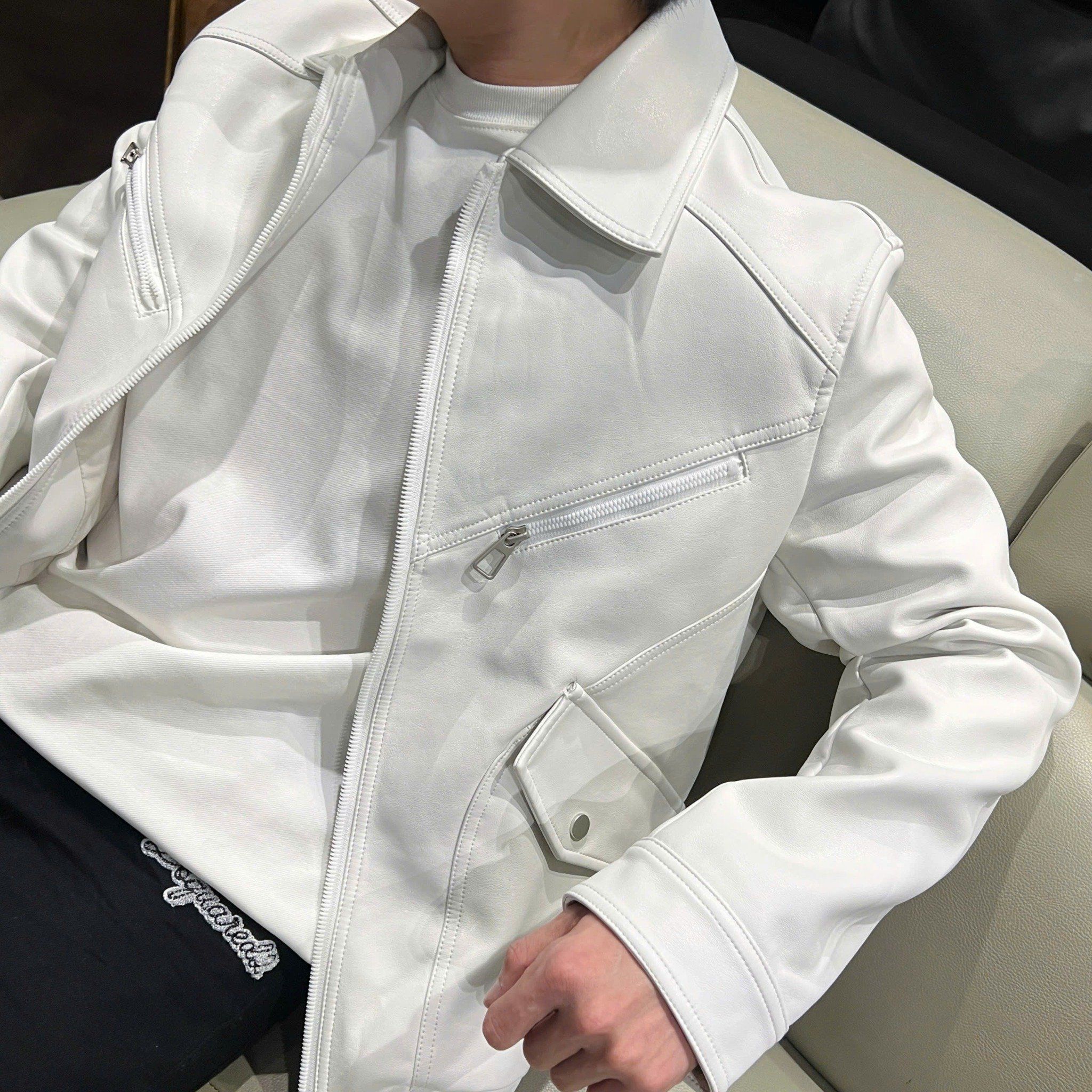  [ẢNH THẬT] Áo Khoác Da Nam Phối Khoá Ngực 897 