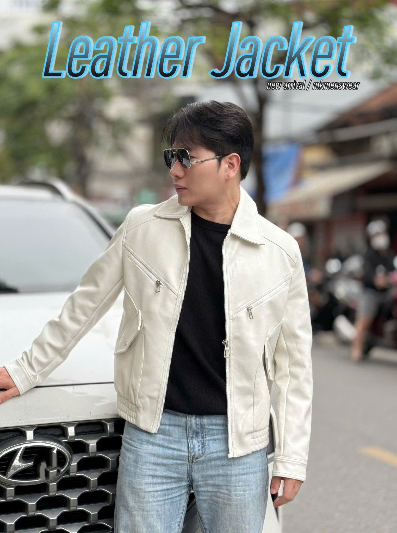  [ẢNH THẬT] Áo Khoác Da Nam Phối Khoá Ngực 897 