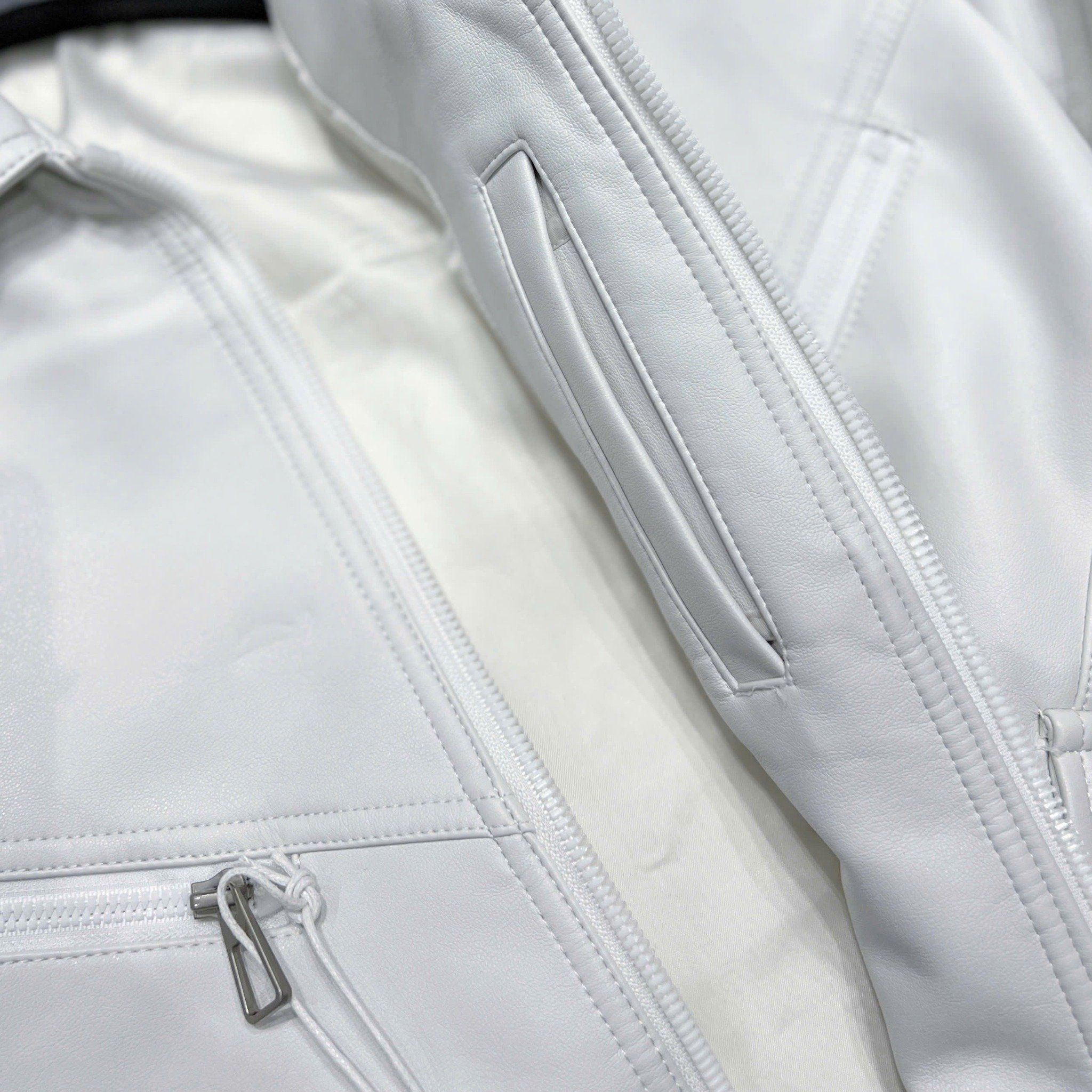  [ẢNH THẬT] Áo Khoác Da Nam Phối Khoá Ngực 897 