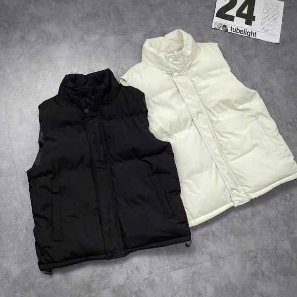  [ẢNH THẬT] Áo Khoác Gile Phao Nam Nữ Trơn Dáng Hàn K908 