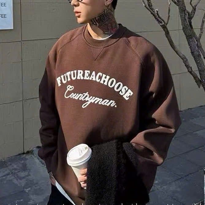  [ẢNH THẬT] Áo Nỉ Dài Tay Nam Nữ Thêu Chữ 3350 