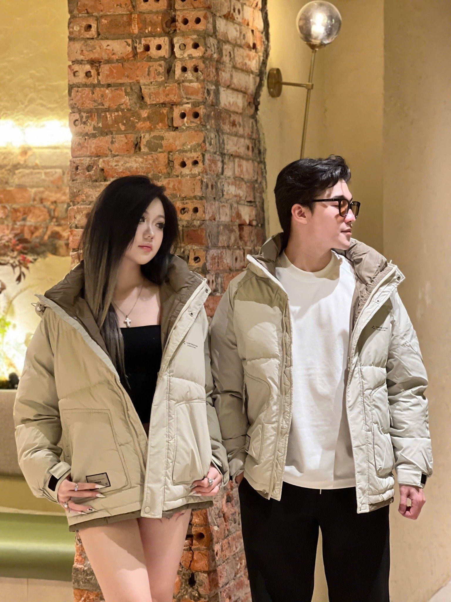  [ẢNH THẬT] Áo Khoác Phao Trần Bông Nam Chữ Ngực Nhỏ 8801 