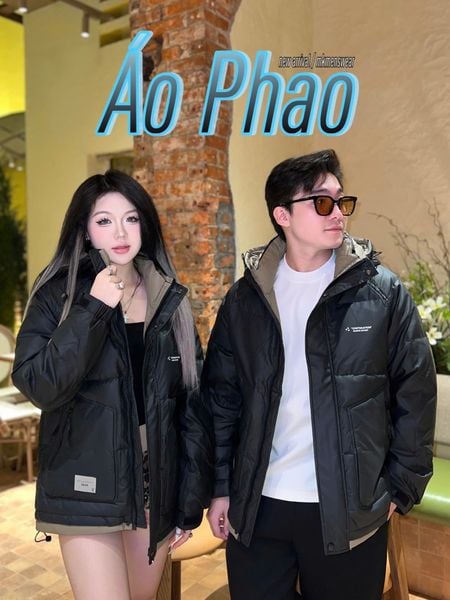  [ẢNH THẬT] Áo Khoác Phao Trần Bông Nam Chữ Ngực Nhỏ 8801 