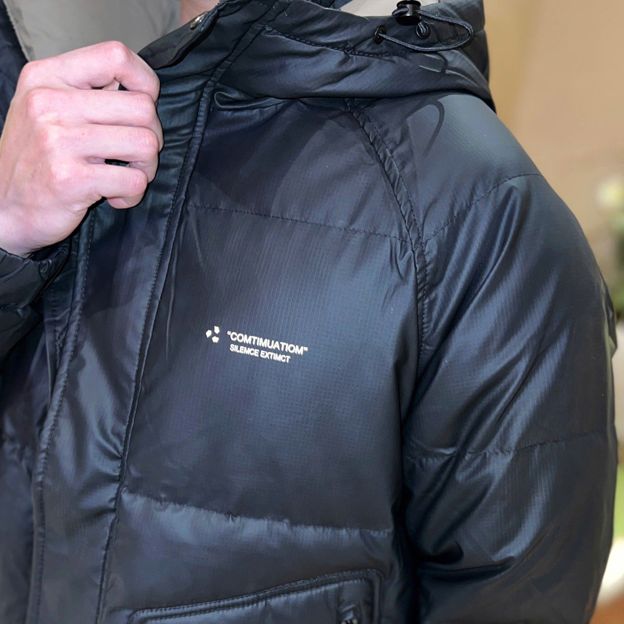  [ẢNH THẬT] Áo Khoác Phao Trần Bông Nam Chữ Ngực Nhỏ 8801 