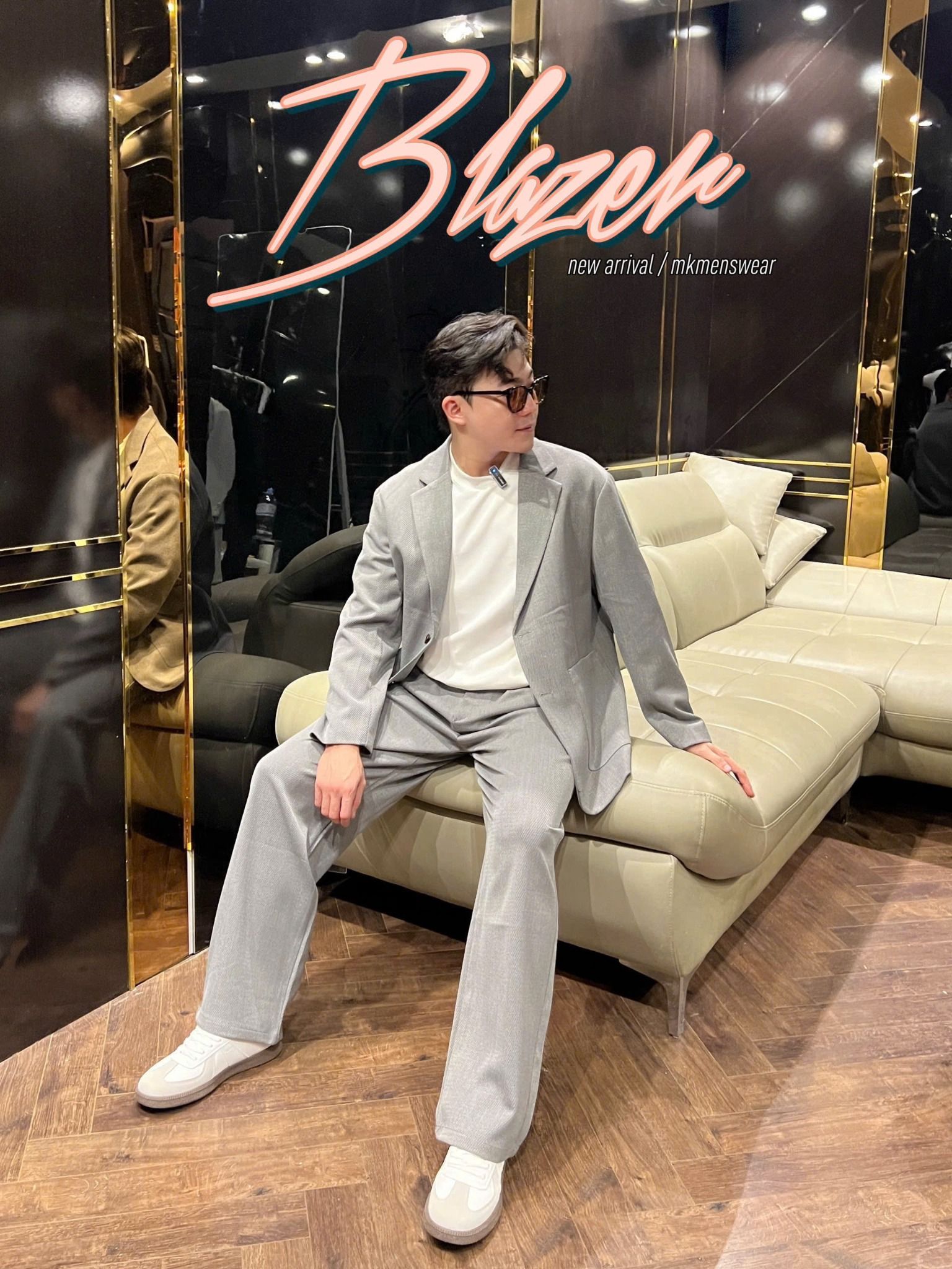  [ẢNH THẬT] Set Blazer Nam Dáng Hàn Trơn 9810 