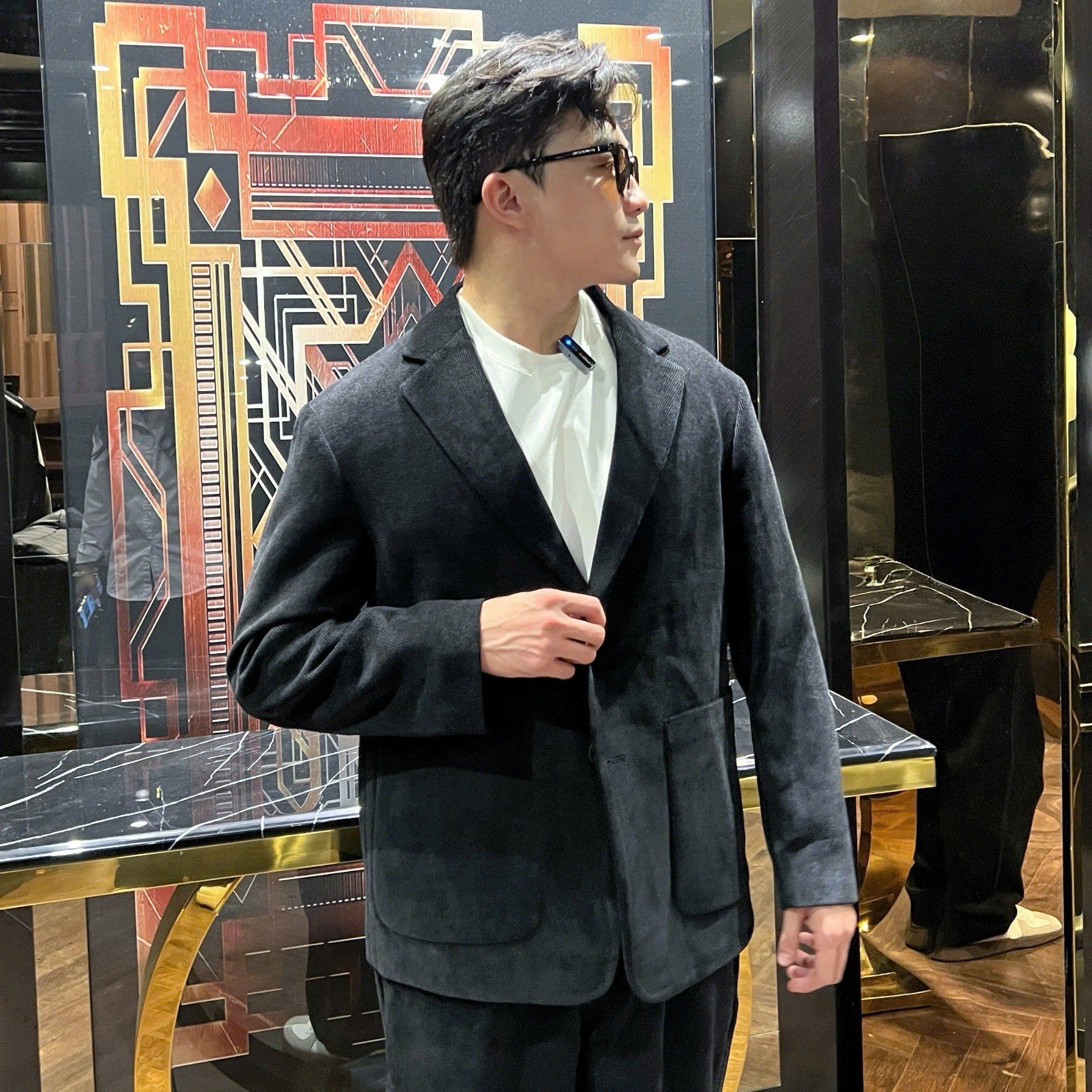  [ẢNH THẬT] Set Blazer Nam Dáng Hàn Trơn 9810 