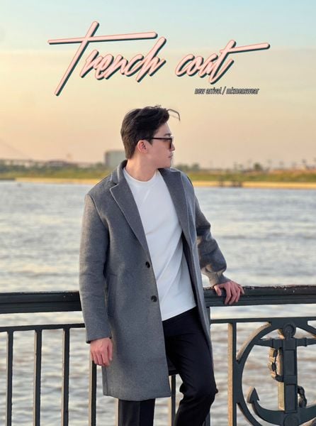  [ẢNH THẬT] Mangto Dạ Nam Dáng Dài Trơn 753 