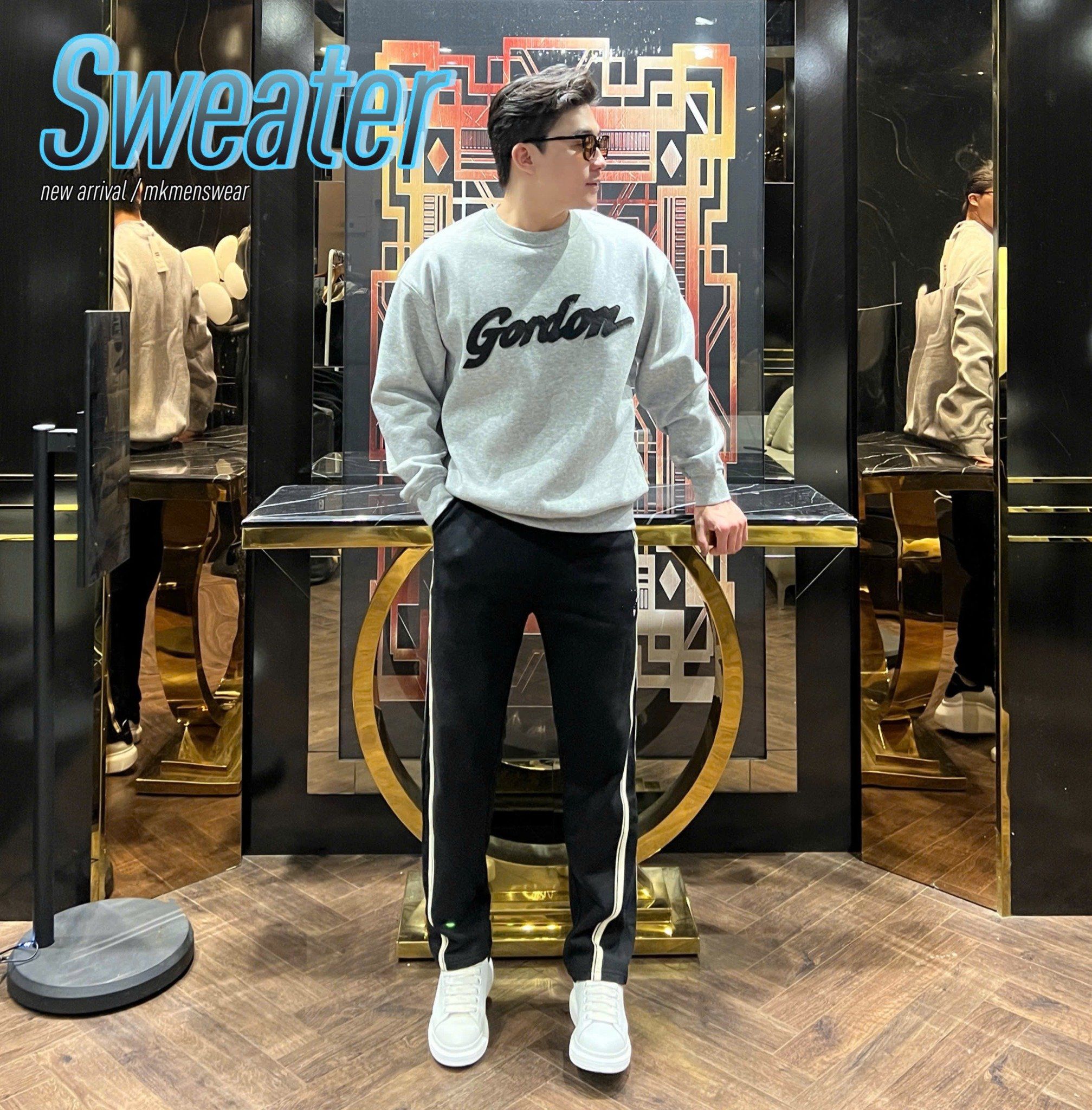  [ẢNH THẬT] Áo Dài Tay Nam Nữ Thêu Chữ Gondon 3516 