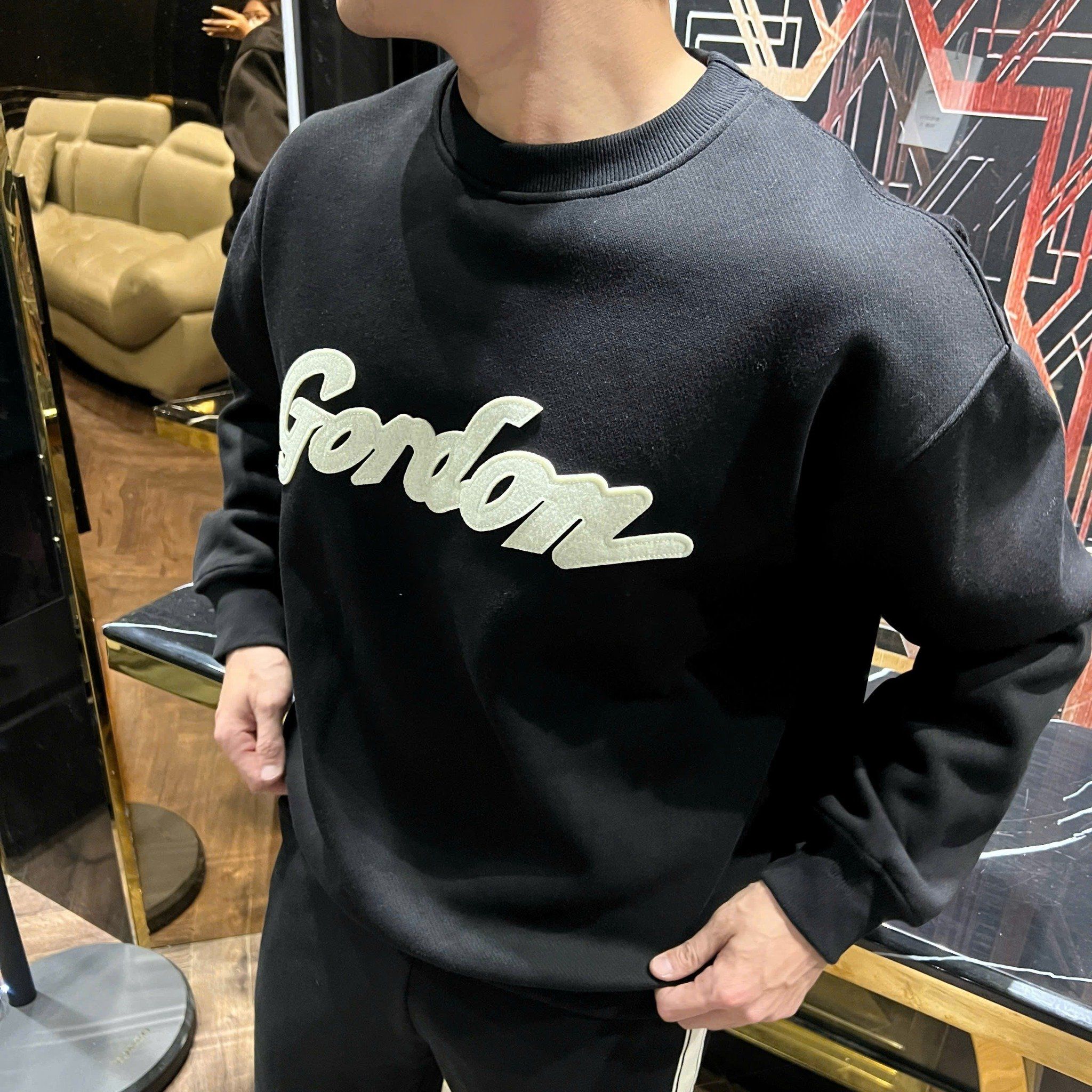  [ẢNH THẬT] Áo Dài Tay Nam Nữ Thêu Chữ Gondon 3516 