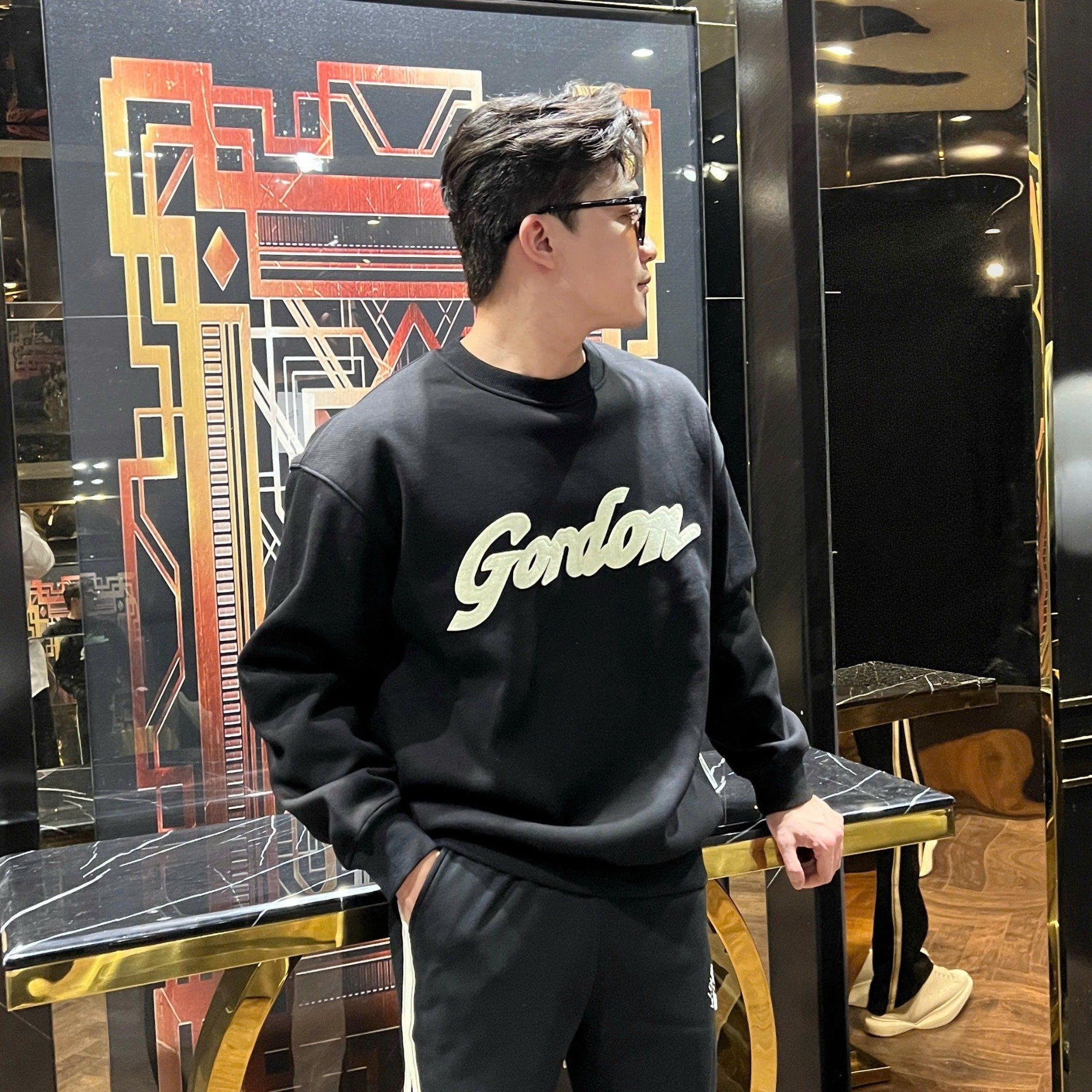  [ẢNH THẬT] Áo Dài Tay Nam Nữ Thêu Chữ Gondon 3516 