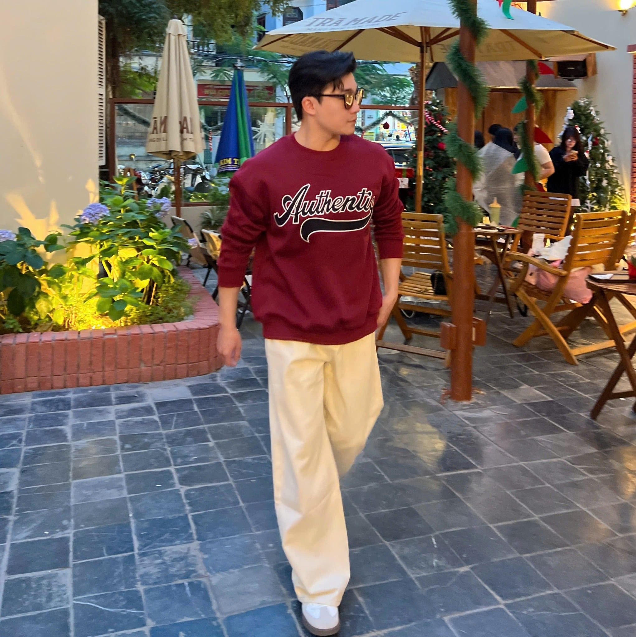  [ẢNH THẬT] Áo Nỉ Dài Tay Nam Nữ Thêu Chữ 3508 