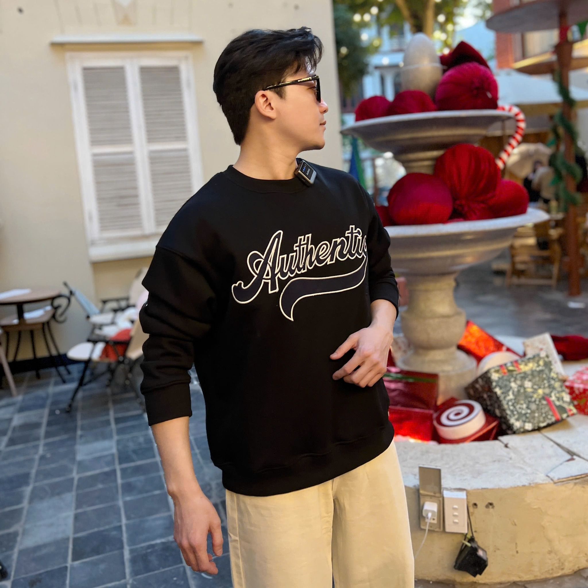  [ẢNH THẬT] Áo Nỉ Dài Tay Nam Nữ Thêu Chữ 3508 