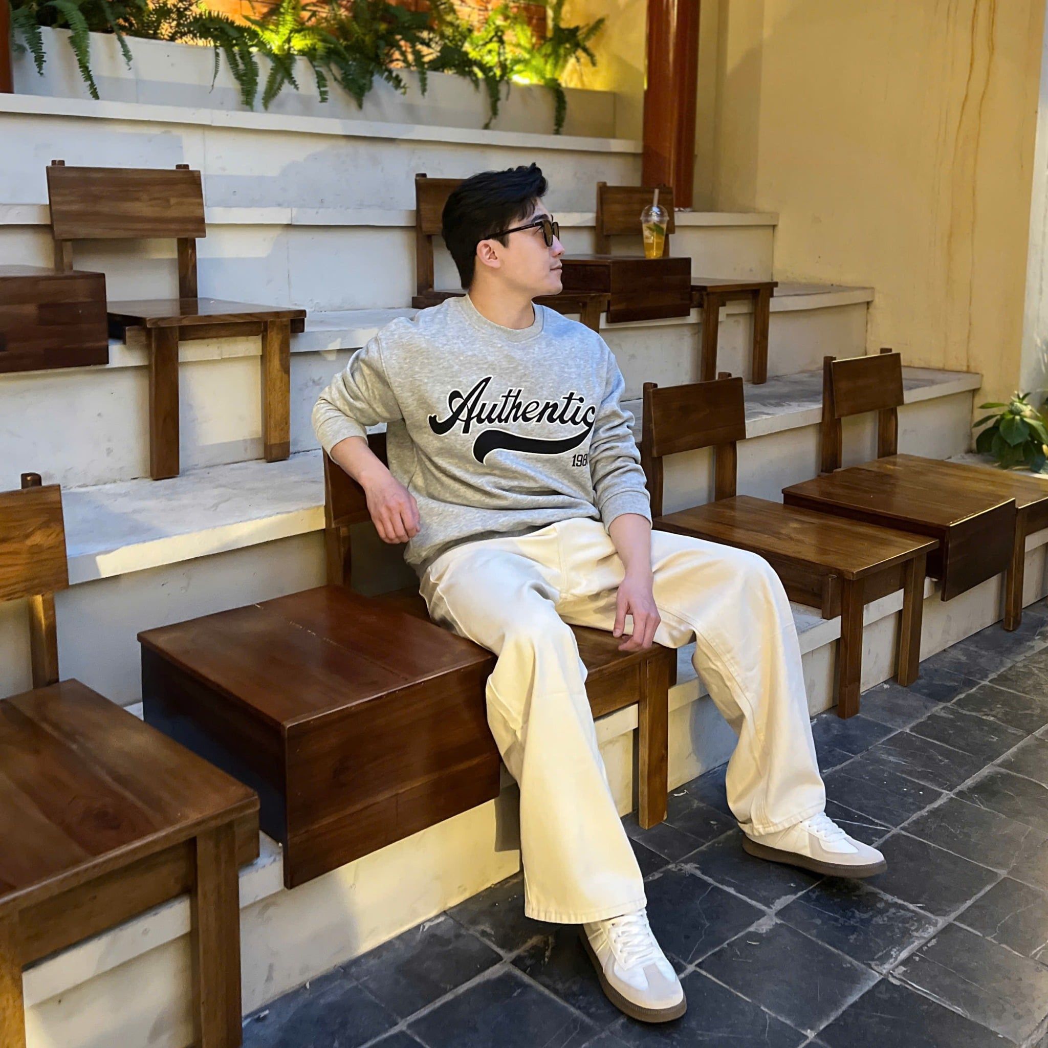  [ẢNH THẬT] Áo Nỉ Dài Tay Nam Nữ Thêu Chữ 3508 