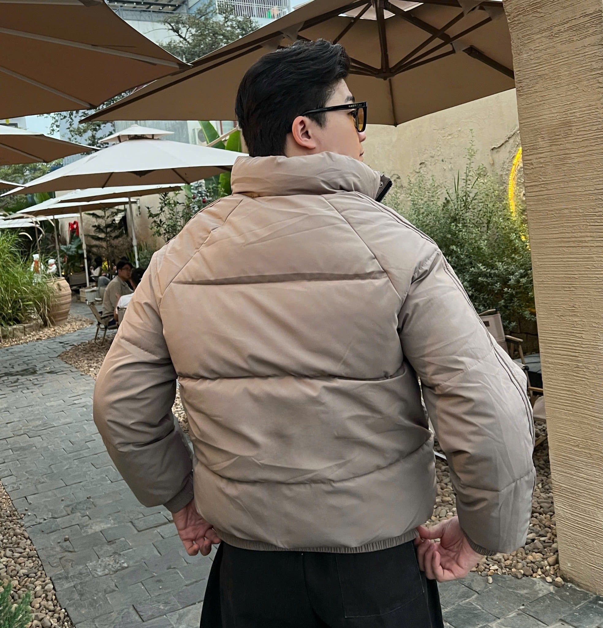  [ẢNH THẬT] Áo Khoác Phao Nam Cổ Đứng Trơn 8551 