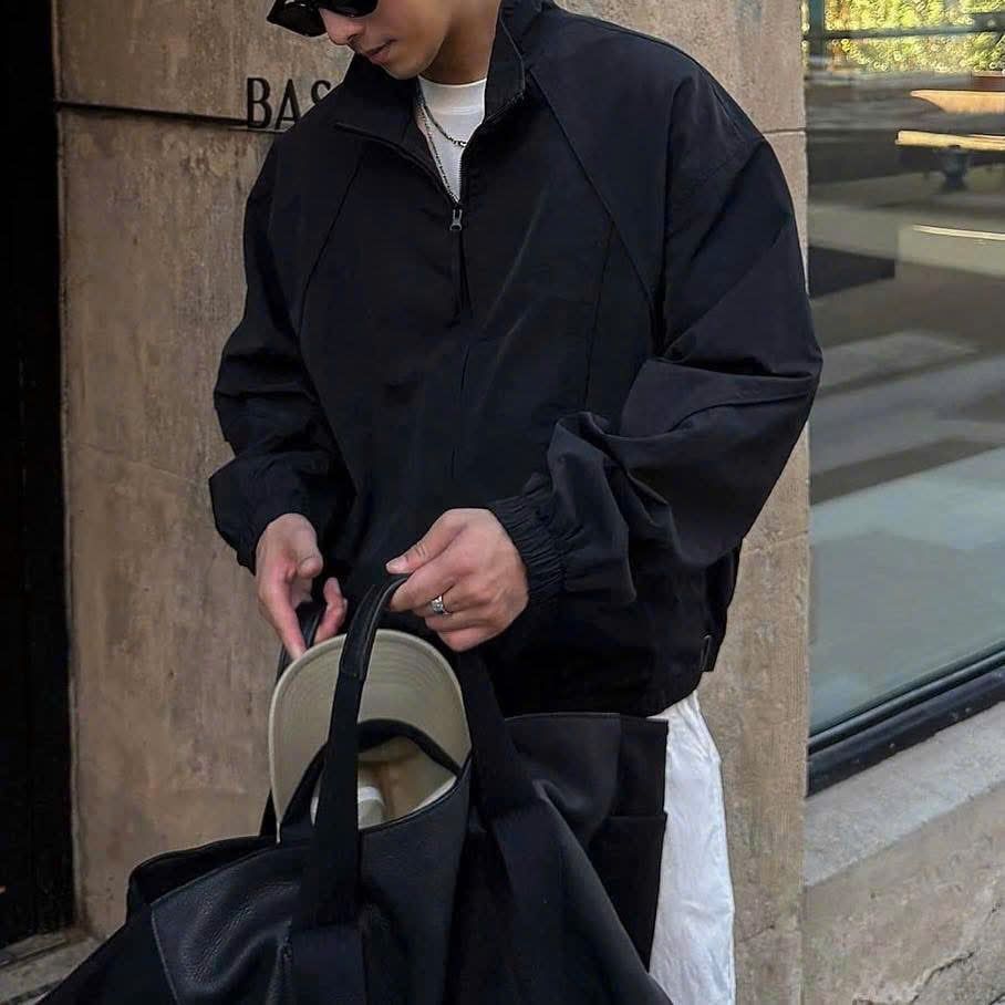  [ẢNH THẬT] Áo Khoác Gió Nam Cổ Đứng Trơn J8033 