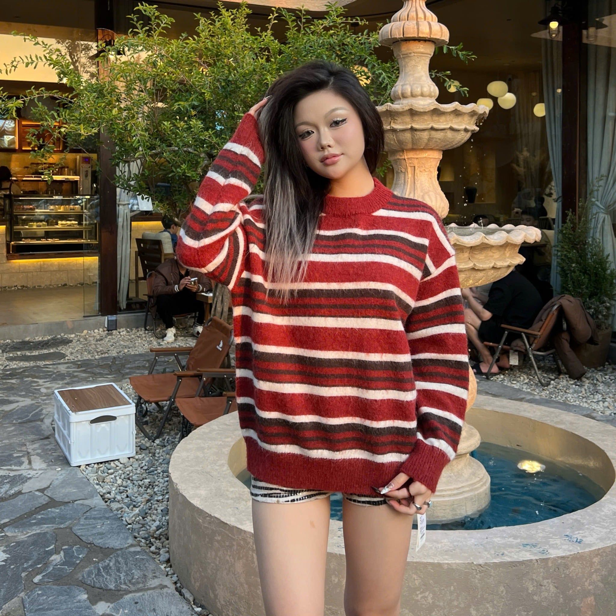  Áo Len QC 837 Kẻ Ngang 