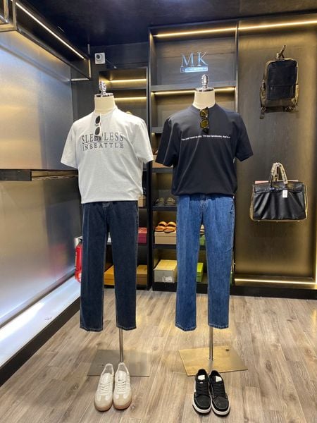  [ẢNH THẬT] Áo Phông Ngắn Tay Nam Nữ In Chữ Ngang 9169 