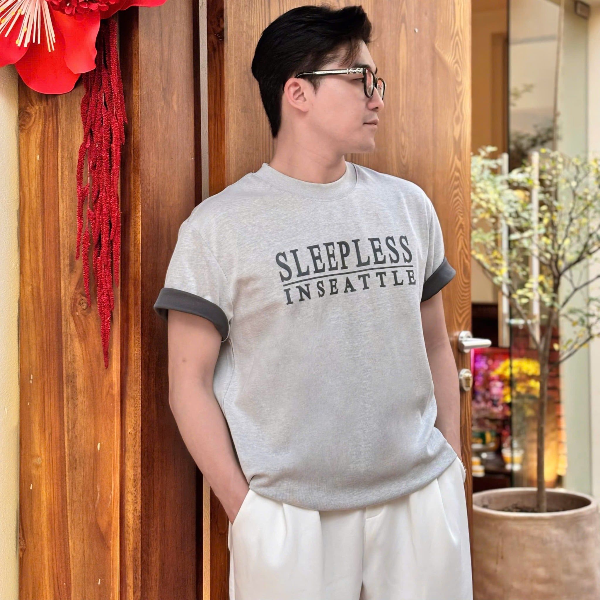  [ẢNH THẬT] Áo Phông Ngắn Tay Nam Nữ In Chữ SleepLess 562 