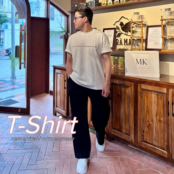  [ẢNH THẬT] Áo Phông Ngắn Tay Nam Nữ In Chữ Ngang 9169 