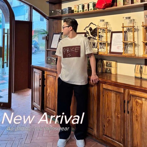  [ẢNH THẬT] Áo Phông Ngắn Tay Nam Nữ Thêu Hình 6086 