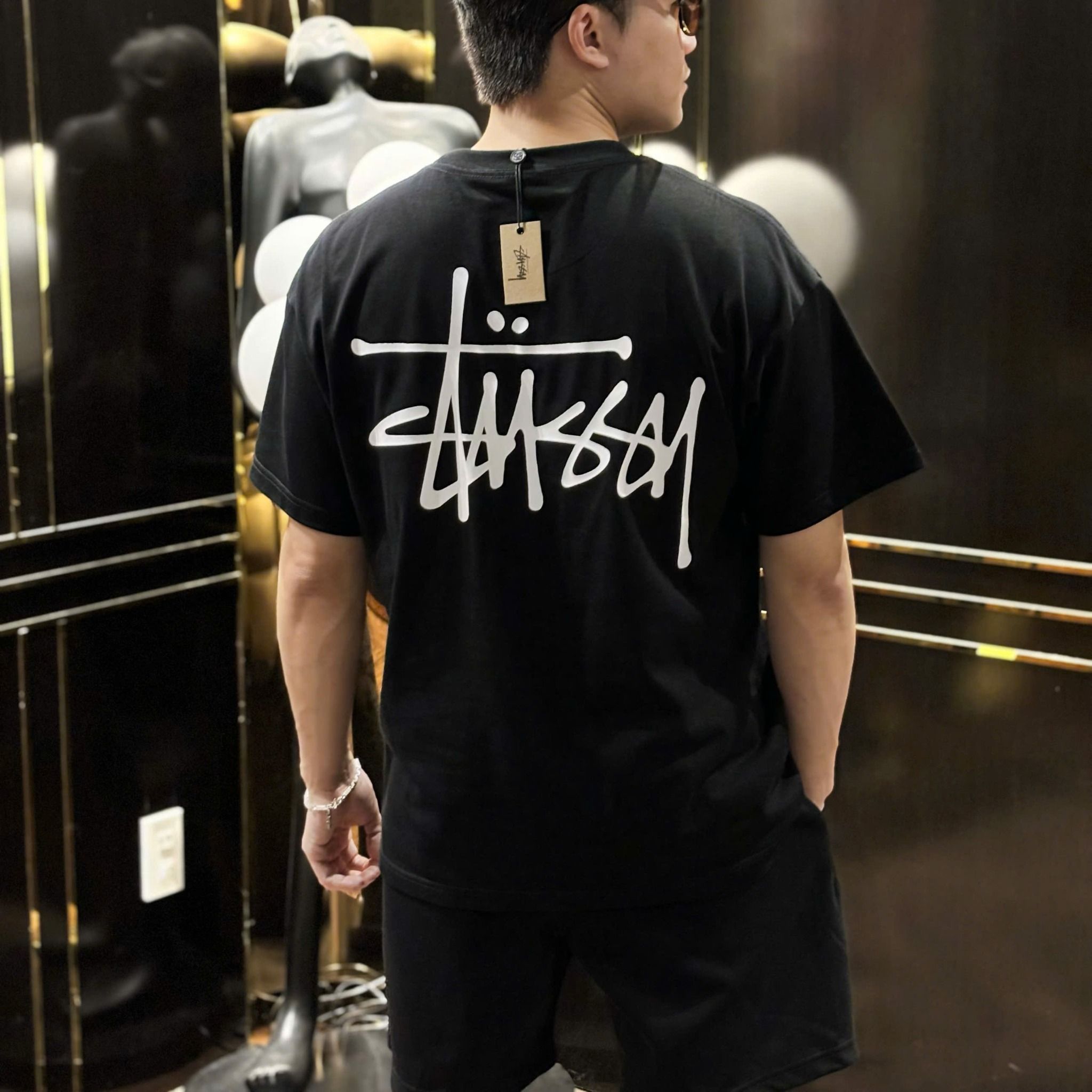  [ẢNH THẬT] Bộ Ngắn Tay Nam In Chữ Stussy 3585 