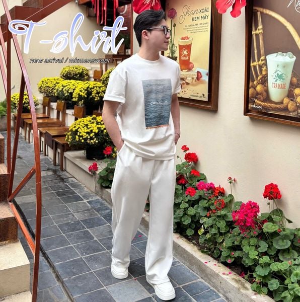  [ẢNH THẬT] Áo Phông Ngắn Tay Nam Nữ In Hình Biển 9175 