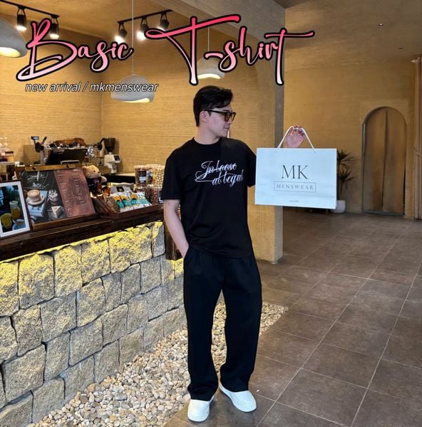  [ẢNH THẬT] Áo Phông Ngắn Tay Nam Nữ Thêu Chữ Ngực To T9260 