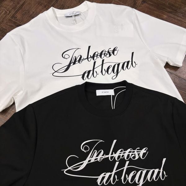  [ẢNH THẬT] Áo Phông Ngắn Tay Nam Nữ Thêu Chữ Ngực To T9260 