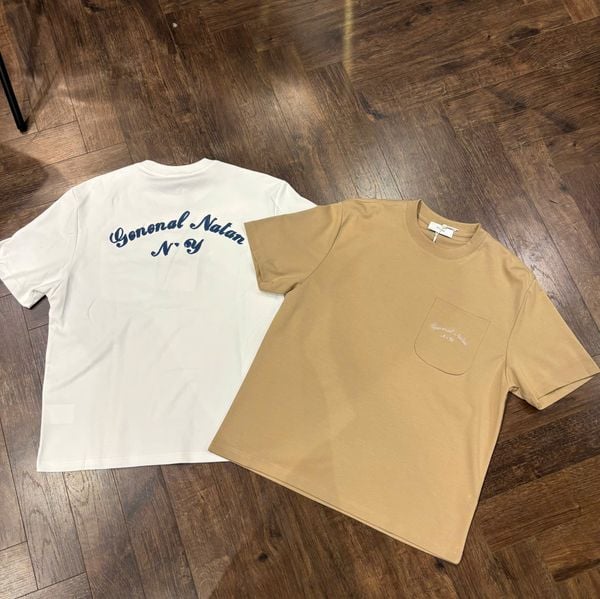  [ẢNH THẬT] Áo Phông Ngắn Tay Nam Nữ Túi Ngực Thêu Chữ Gonind Notan T9251 
