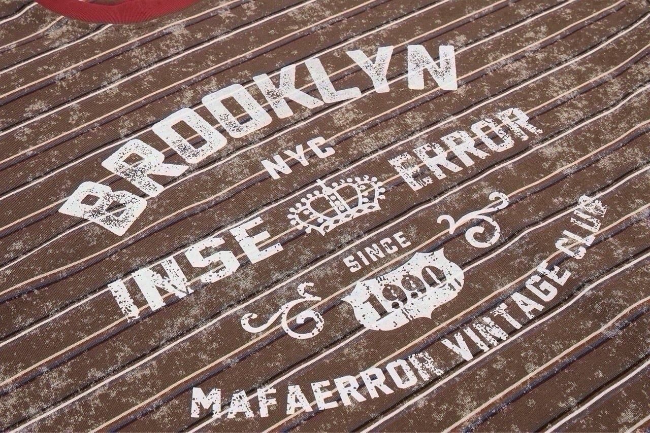  ÁO T-SHIRT 0272 COFFEE KẺ NGANG 