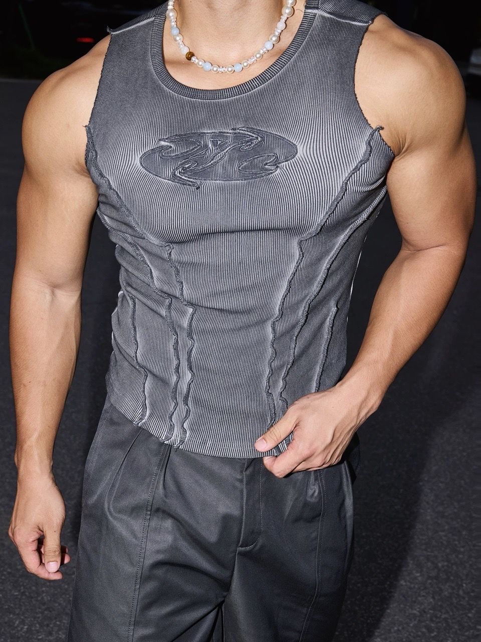  ÁO TANK TOP 96 XÁM ĐẬM 