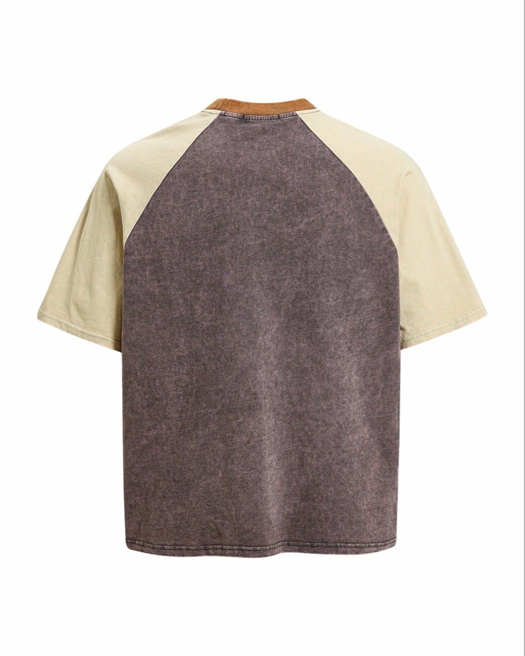  ÁO T-SHIRT 0266 NÂU RAGLAN HỌA TIẾT CÂY DỪA 