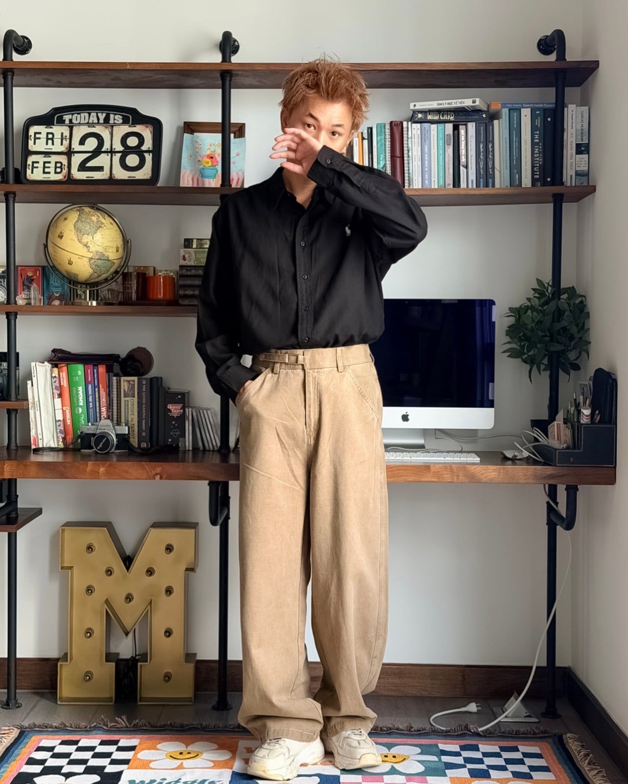  ÁO SƠ MI 9235 BLACK 