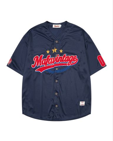  ÁO SƠ MI BASEBALL 707 XANH LAM 