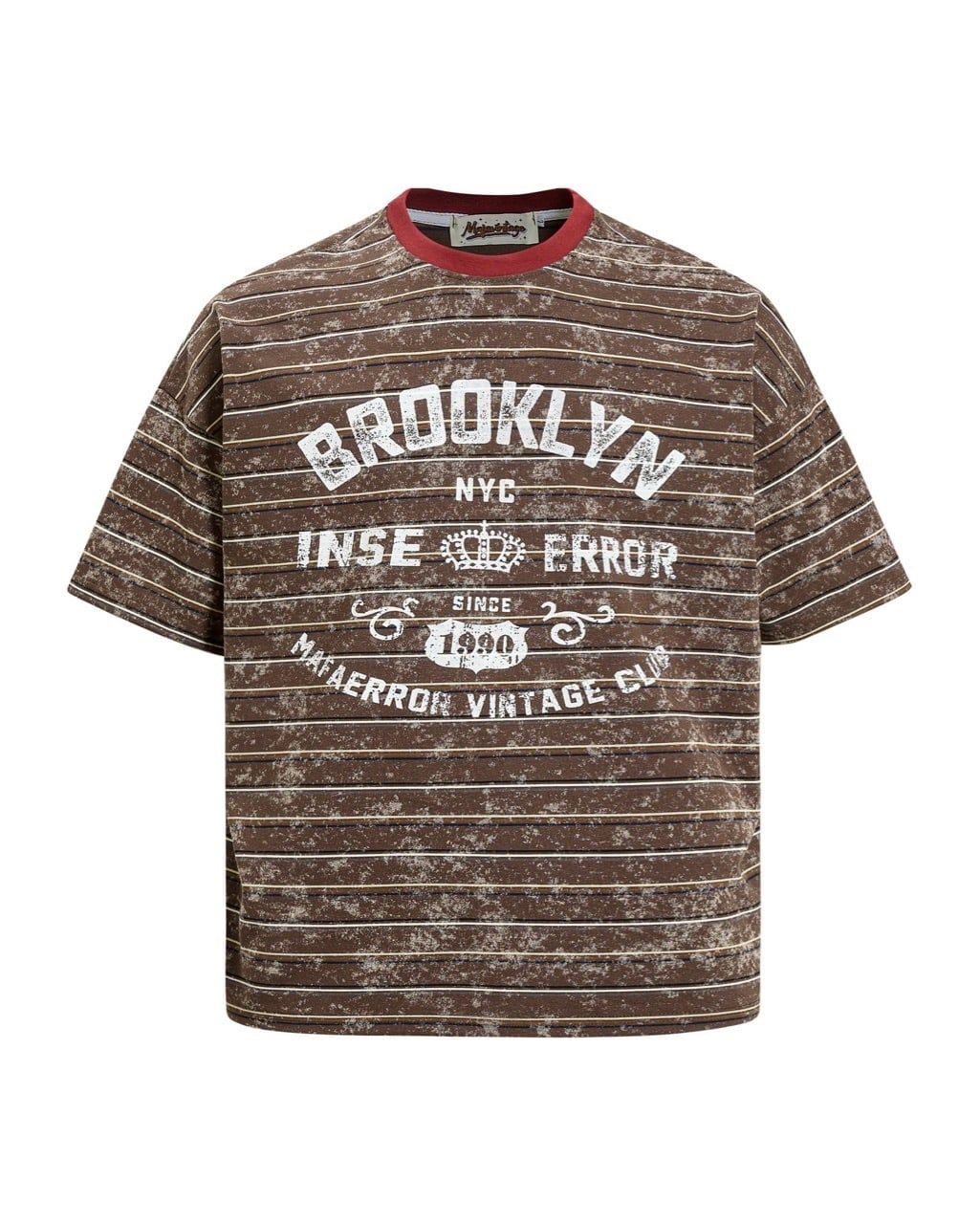  ÁO T-SHIRT 0272 COFFEE KẺ NGANG 