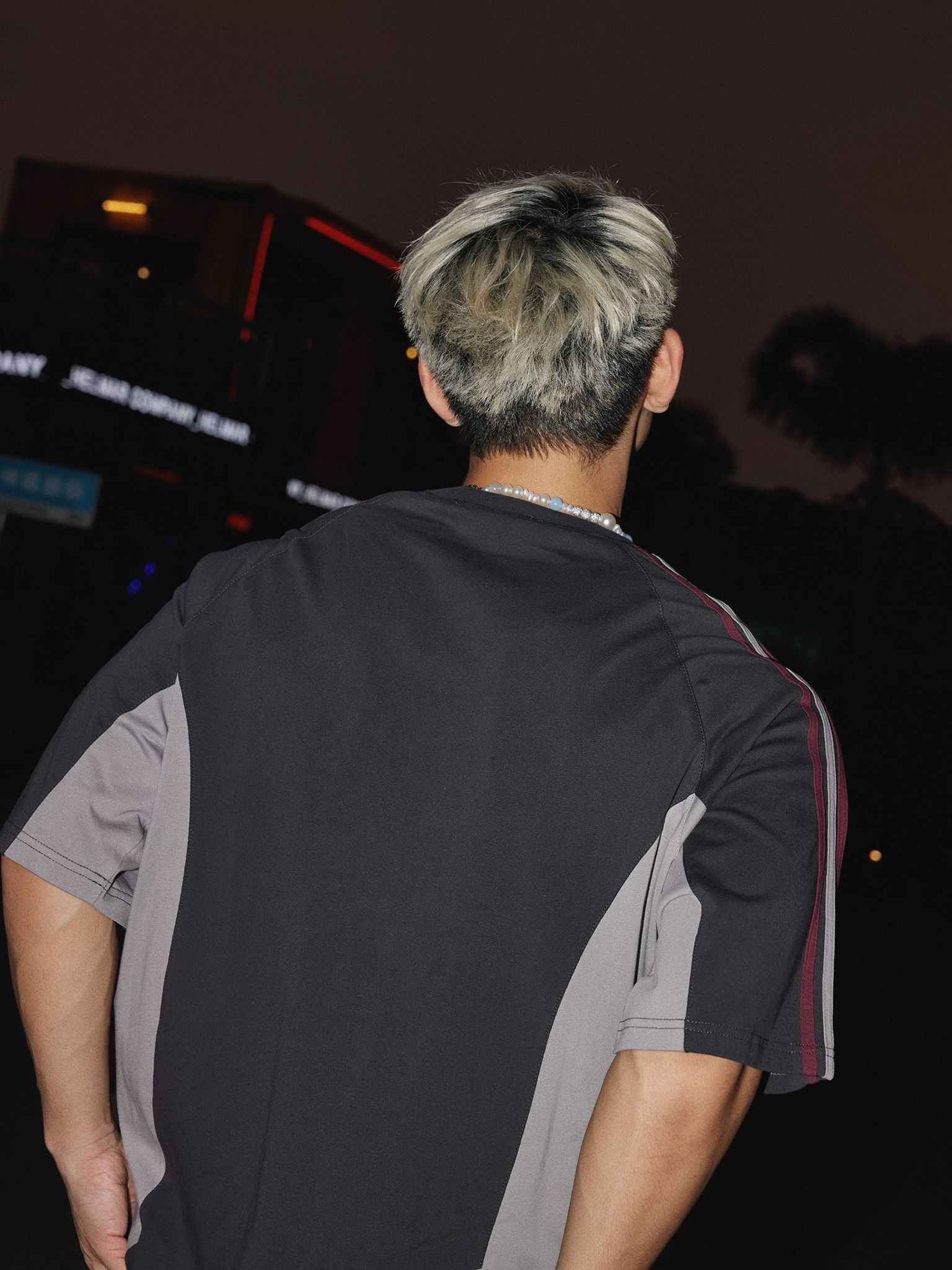  T-SHIRT 990559 BLACK RED 